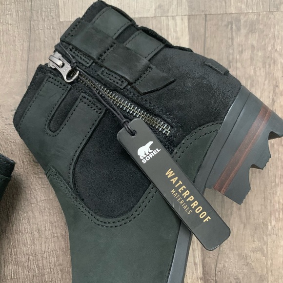 New Sorel Lolla Suede Leather Black Booties - Picture 6 of 13